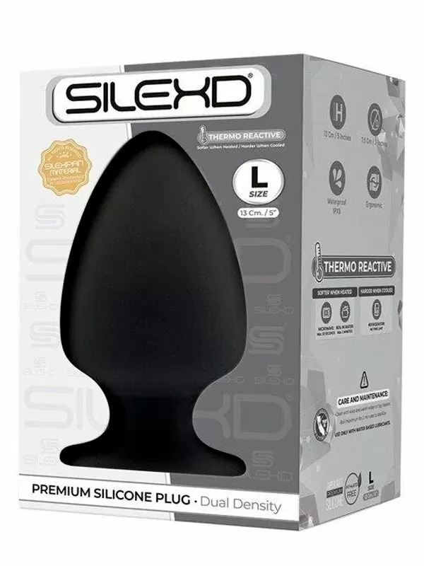 Анальная пробка SILEXD Plug Model 1, 13 см, силикон, черный