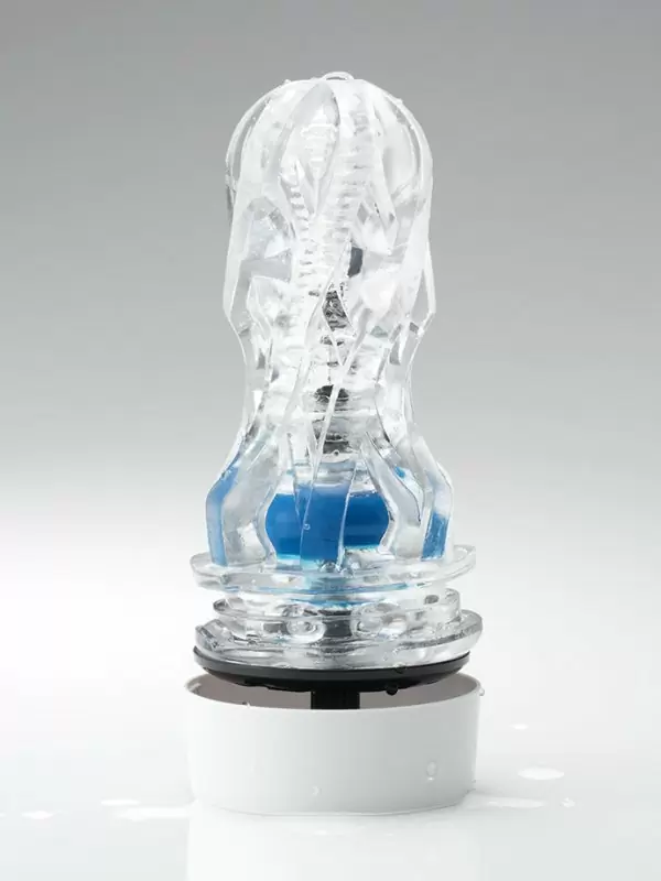 Инновационный вакуумный мастурбатор Tenga Aero Cobalt Ring. 10 уровней контроля всасывания, АБС/эластомер/силикон