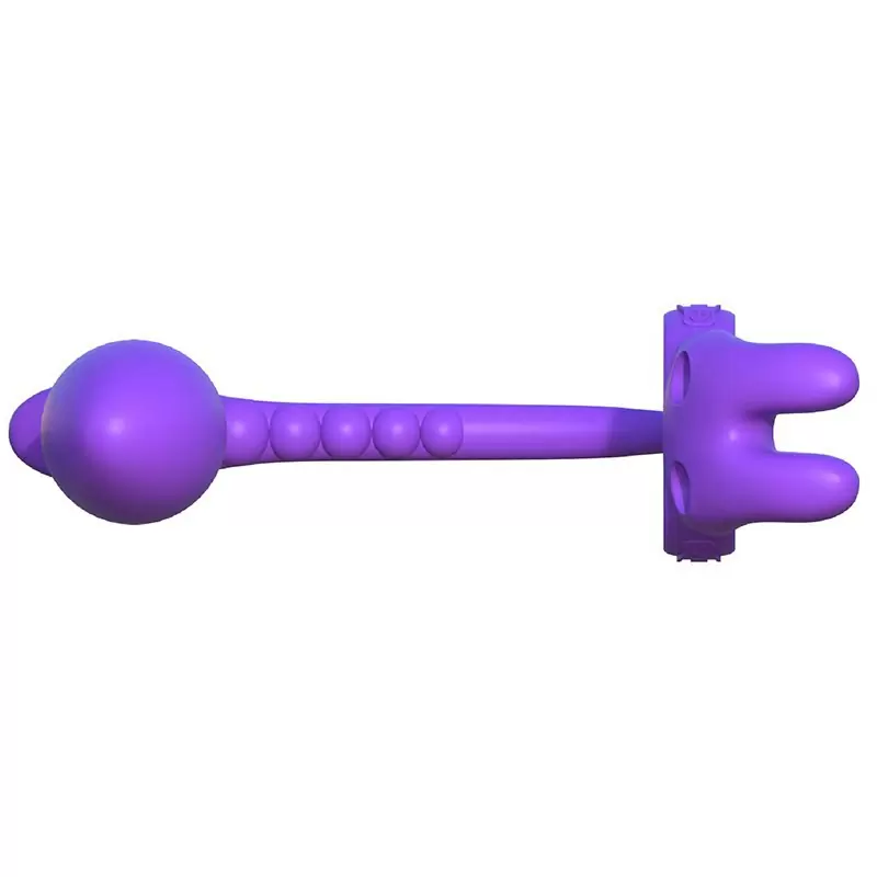 Эрекционное вибро-кольцо Ass-Gasm Vibrating Rabbit с анальным стимулятором – фиолетовый