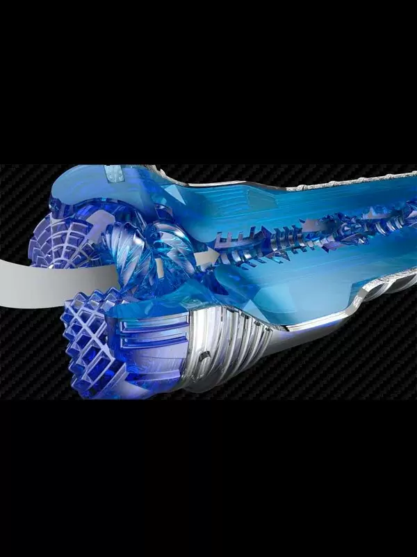 Текстурированный мастурбатор Fleshlight Turbo Core, 24,8 см, ТПЭ, голубой