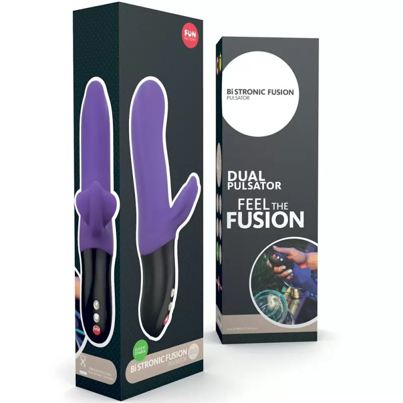 Пульсирующий вибратор-кролик Fun Factory Bi Stronic Fusion 21,5 см, с функцией толчков, фиолетовый