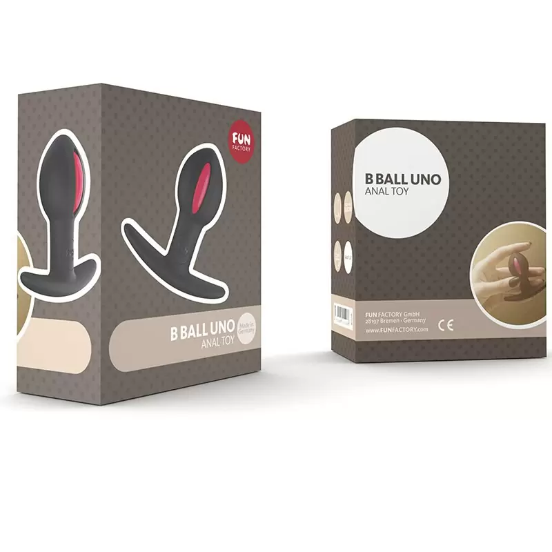 Анальный стимулятор B Ball Uno со смещенным центром тяжести – черный с малиновым