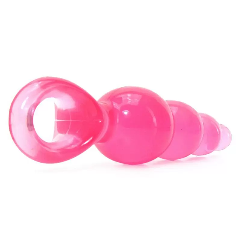 Анальная пробка с кольцом Jolie Ripples Mini – розовая