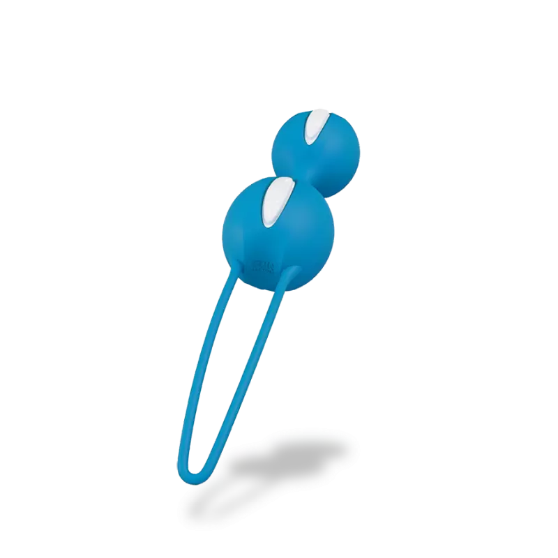 Вагинальные шарики Smartballs Duo с шариком внутри - голубой