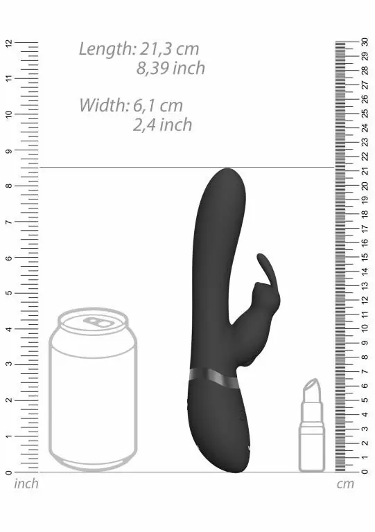 Инновационный вибратор-кролик Taka, с функцией нагнетания воздуха, 21,3 см, черный