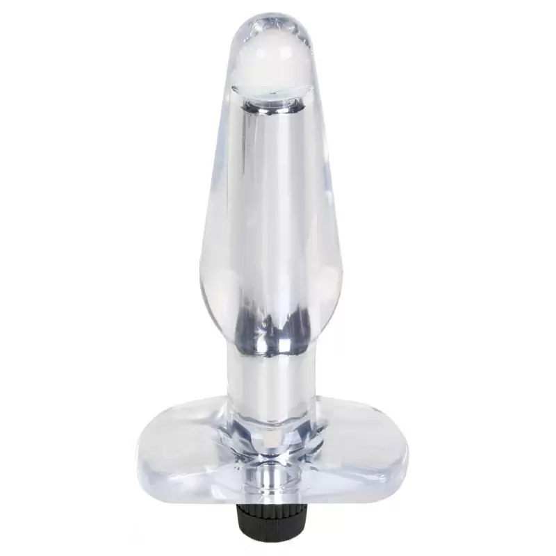 Анальная пробка Aqua Veee с вибрацией – прозрачный