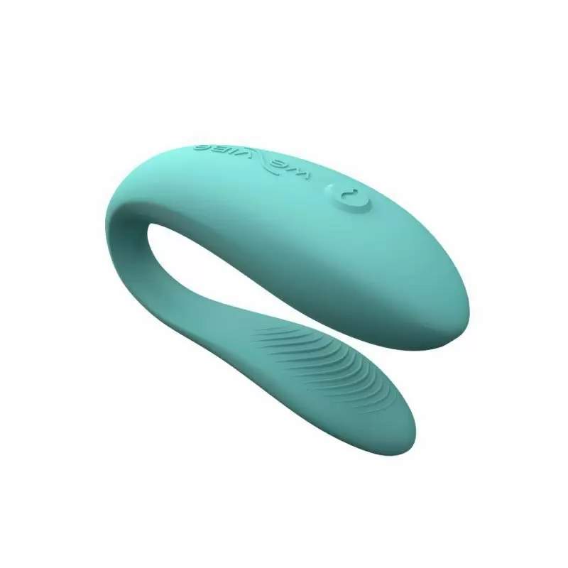 Вибратор для пар We-Vibe Sync Lite Aqua, управление через приложение, 7см, аквамарин