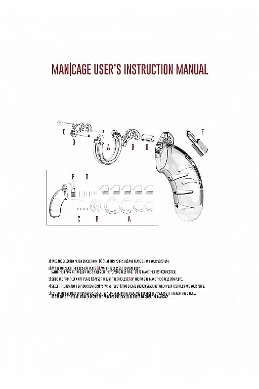 Мужской пояс верности Cock Cage Model 13 Chastity 2.5