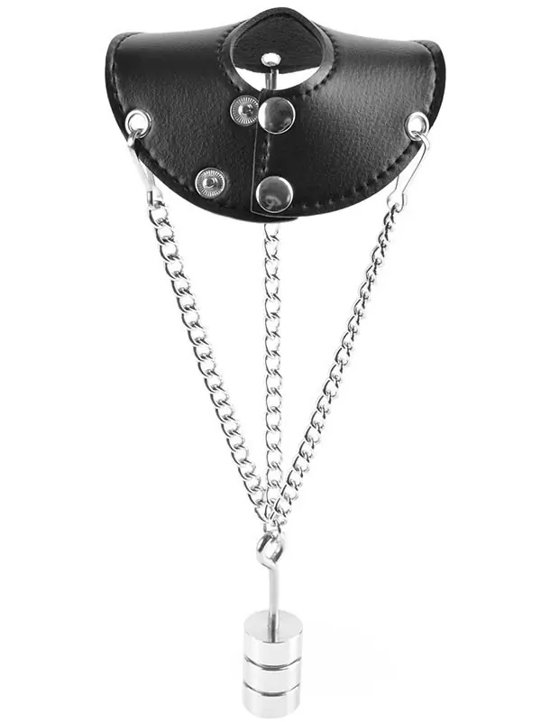 Утяжка для мошонки Ball Stretcher с грузом – черный