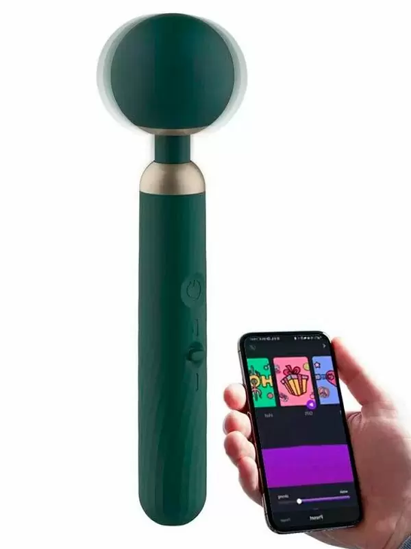 Мощный вибратор Magic Motion Zenith, 5 режимов, 29 см, зеленый