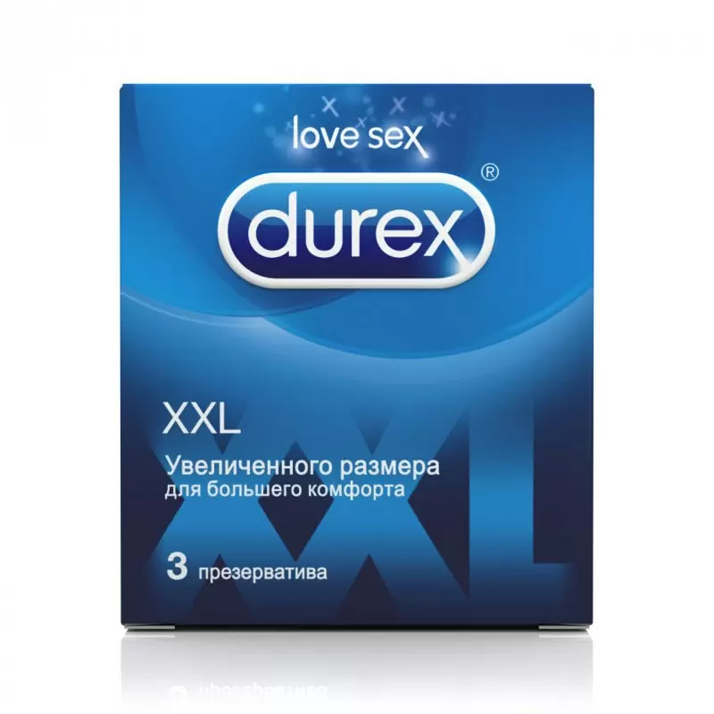 Презервативы Durex XXL увеличенного размера – 3 шт