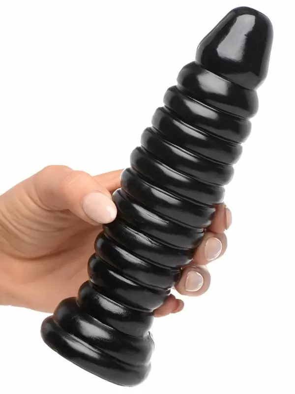 Ребристый анальный стимулятор Obsession, 11 звеньев, 17,8 см, черный