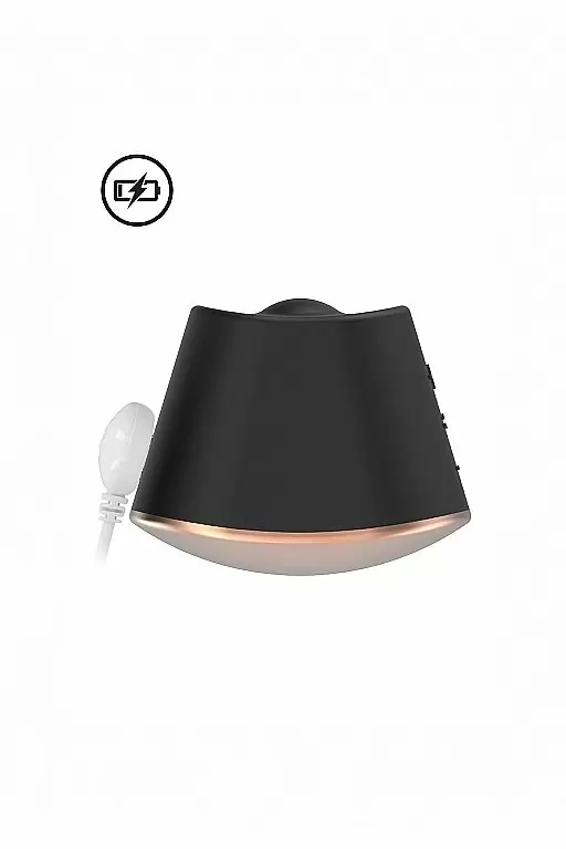 Клиторальный стимулятор с вибрацией и ротацией Dazzling (черный)