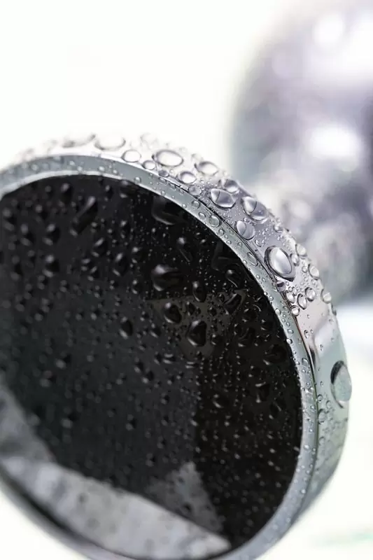 Маленькая изящная анальная пробка TOYFA с кристаллом цвета турмалина - серебристый с черным