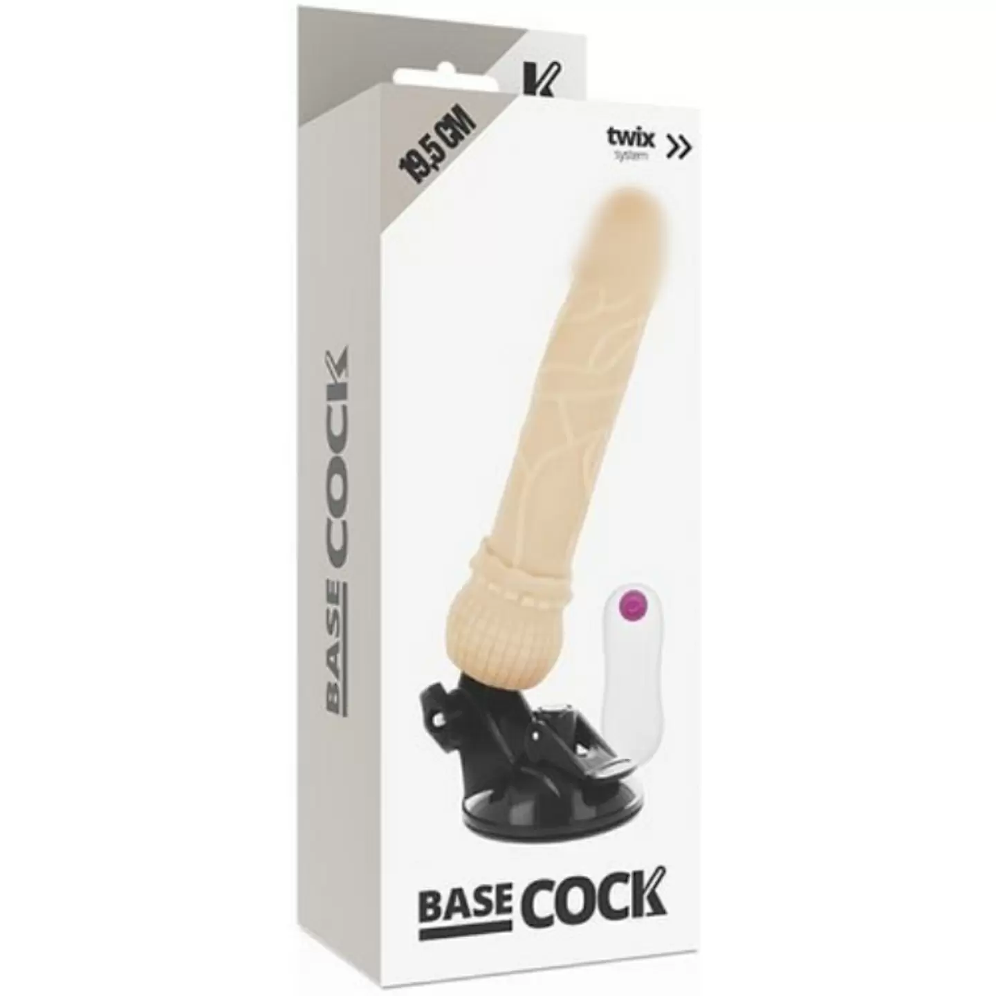Реалистичный вибратор Dream Love BASECOCK REALISTIC VIBRATOR REMOTE CONTROL FLESH, с пультом Д/У,19,5 см, ТПР, светлый телесный