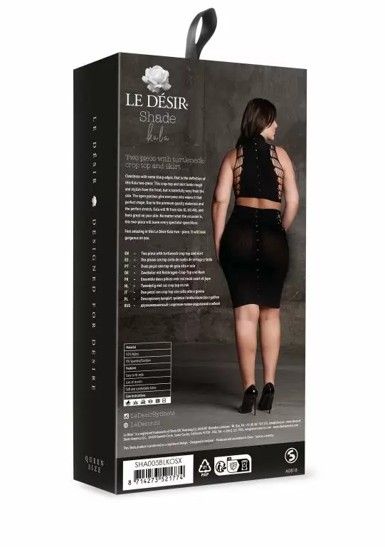 Эротический комплект из топа и юбки Turtleneck (XL-4XL)