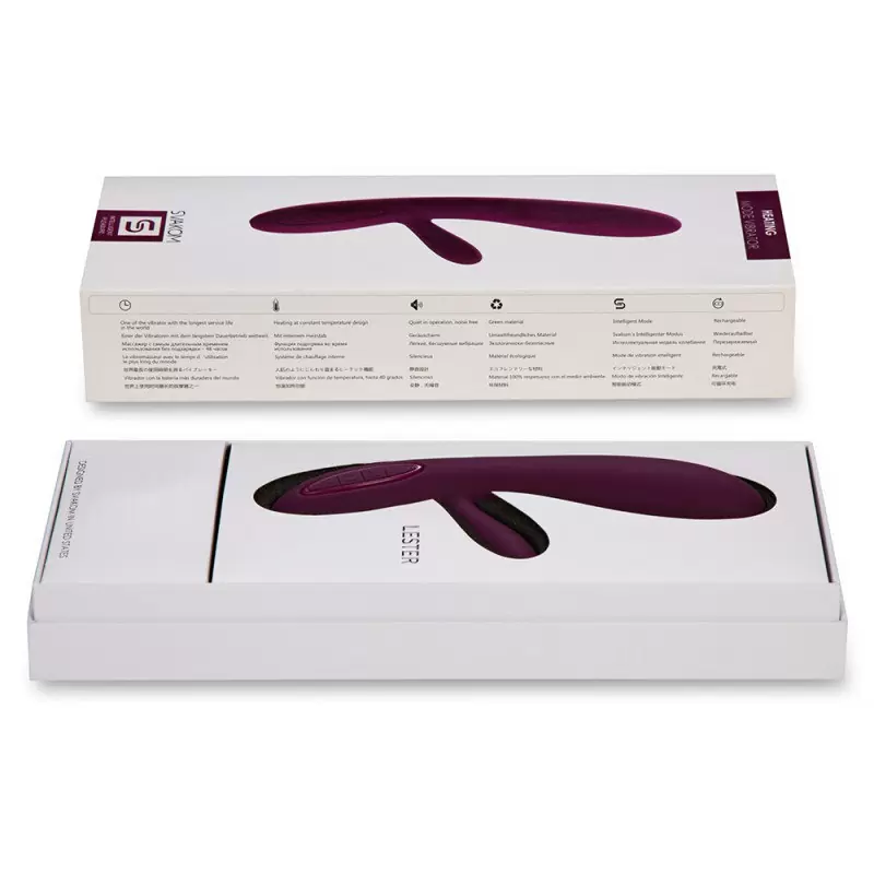 Вибромассажер Lester с функцией подогрева, интеллектуальный режим – фиолетовый