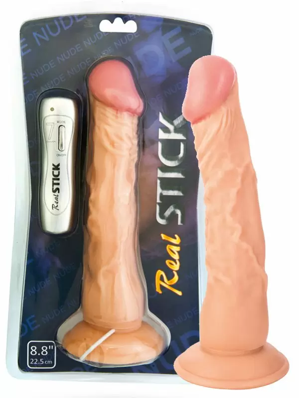 Виброреалистик TOYFA RealStick Nude 8,8” на присоске – телесный