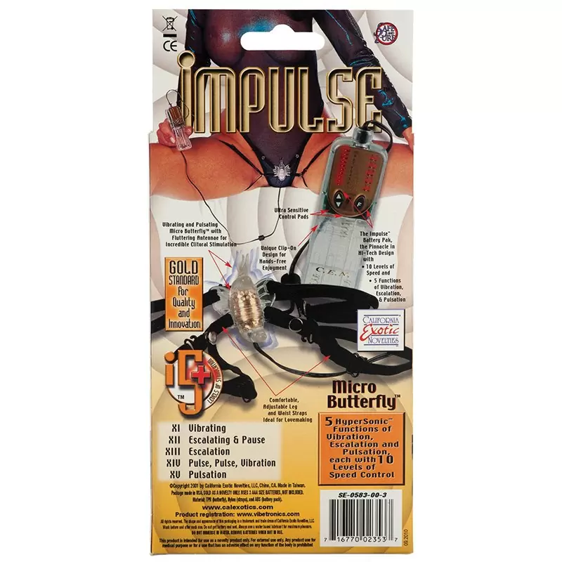 Стимулятор клитора на ремешках Impulse Micro Butterfly