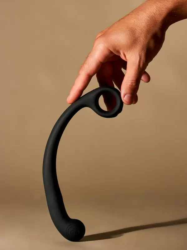 Изогнутый вибратор SVibe Snail AXI Spot Wand, технология AuraTouch, 8 режимов, 20,8 см, силикон, черный