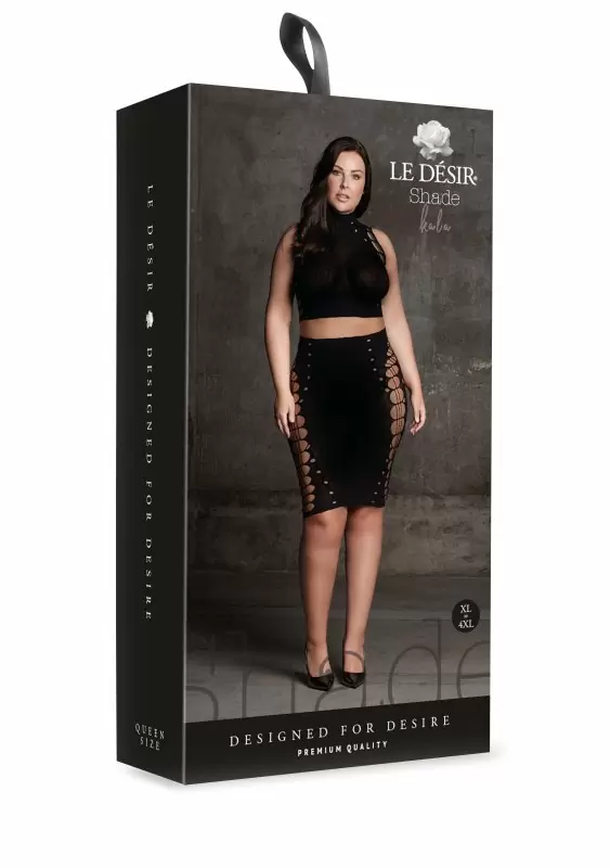 Эротический комплект из топа и юбки Turtleneck (XL-4XL)