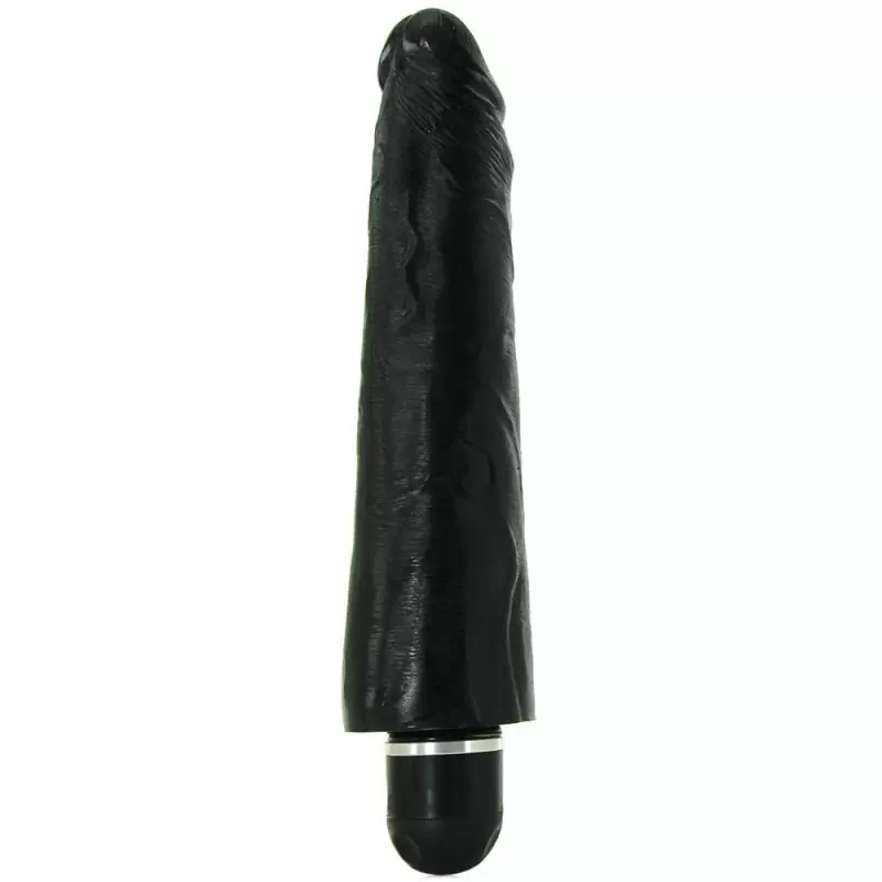 Вибромассажер King Cock 9'' с реалистичной насадкой – черный