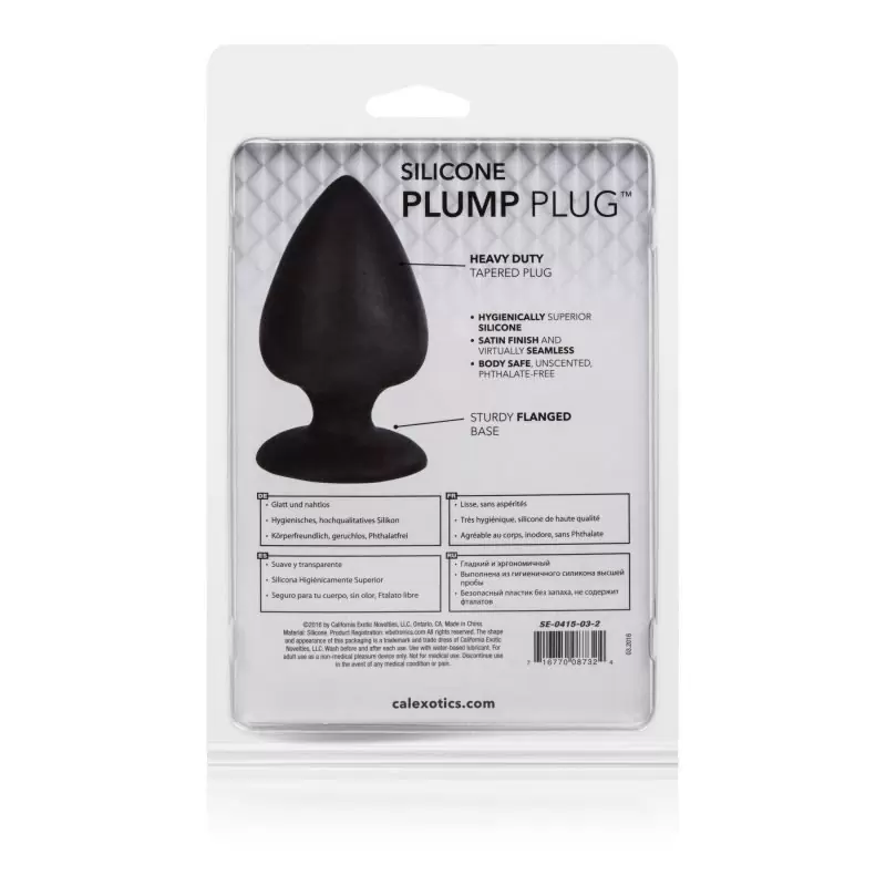 Анальная пробка Silicone Plump Plug – черный