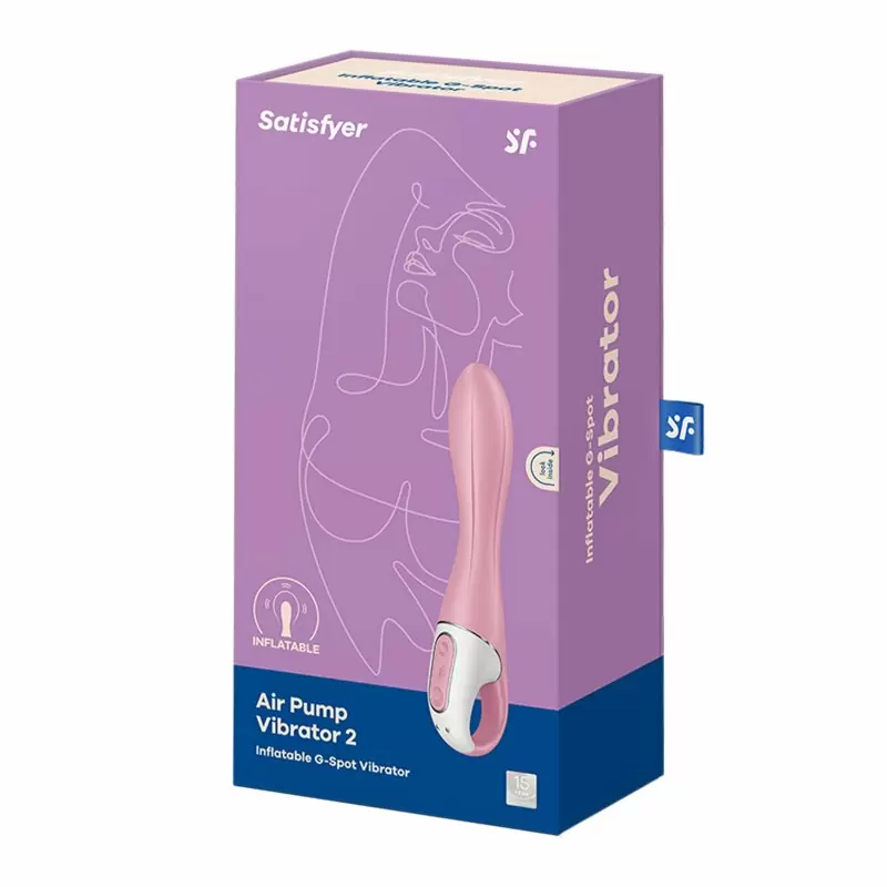 Надувающийся вибратор Air Pump Vibrator 2, технология Air Pump, 12 режимов, розовый