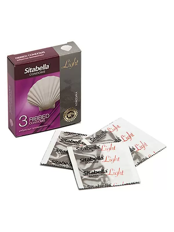 Презервативы Sitabella Light классика ребристые - 3 шт