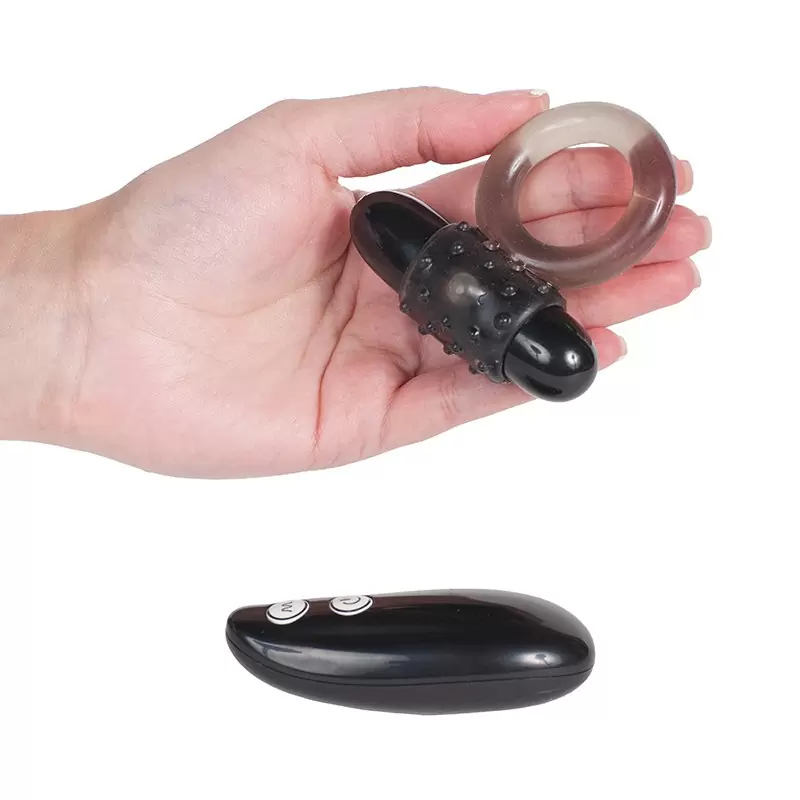 Эрекционное кольцо Premium Range Knuckler c вибрацией – черное