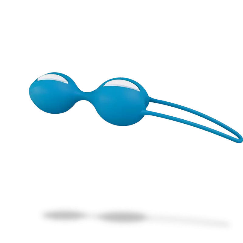 Вагинальные шарики Smartballs Duo с шариком внутри - голубой