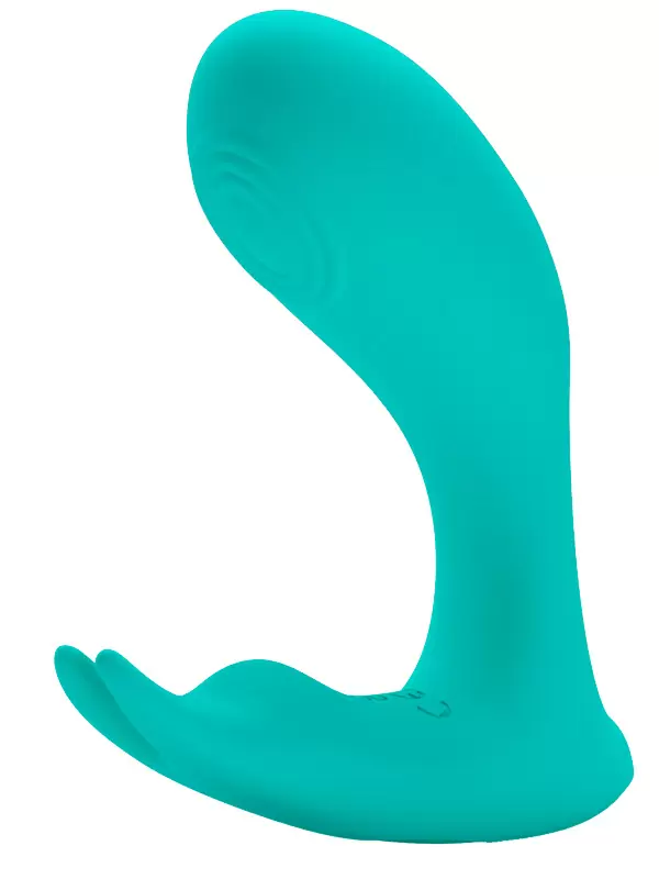 Носимый вибратор Pretty Love Idabelle, 10,1 см, 12 режимов, с пультом Д/У, силикон, бирюзовый