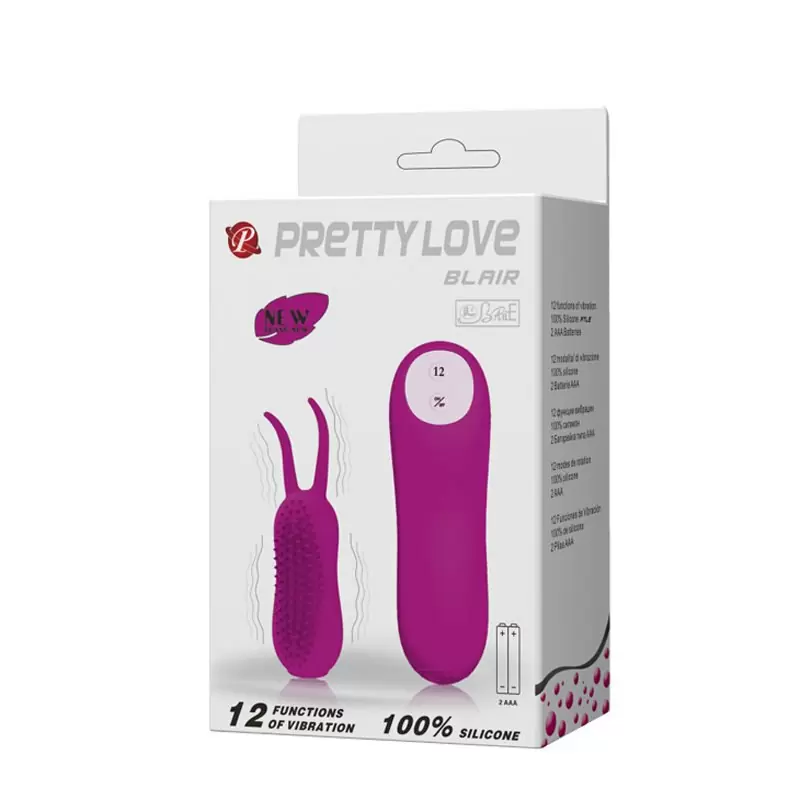 Оригинальный мини вибратор Blair со стимулирующими усиками и щетинками – розовый