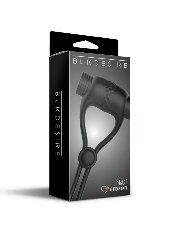 Эрекционное вибролассо Erozon №01 Vibrating Cock Ring, 14 см, силикон, черный