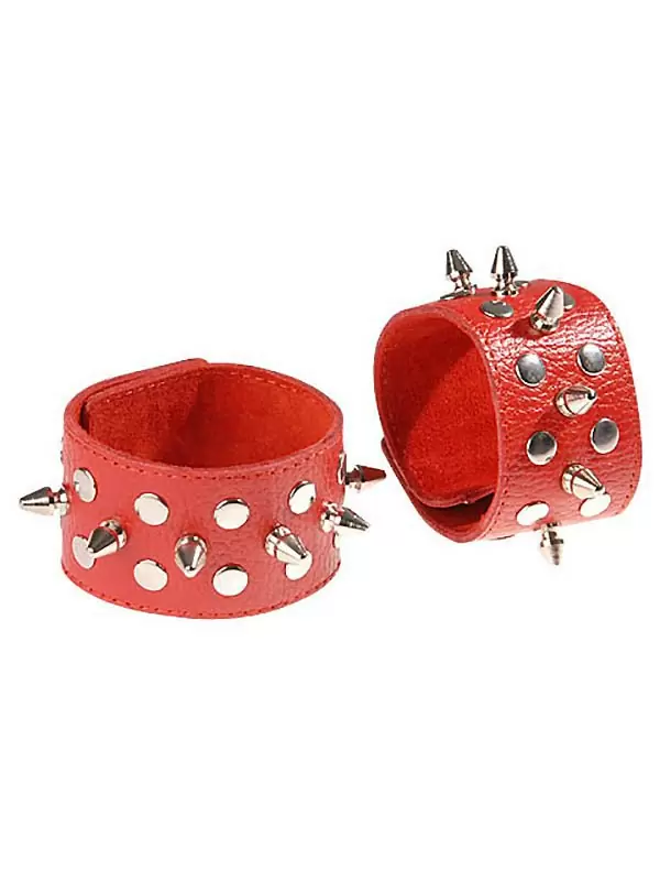 Напульсники Sitabella с шипами – красный