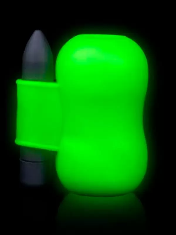 Компактный мастурбатор Shots toys Ouch!, с вибропулей, люминисцентный 