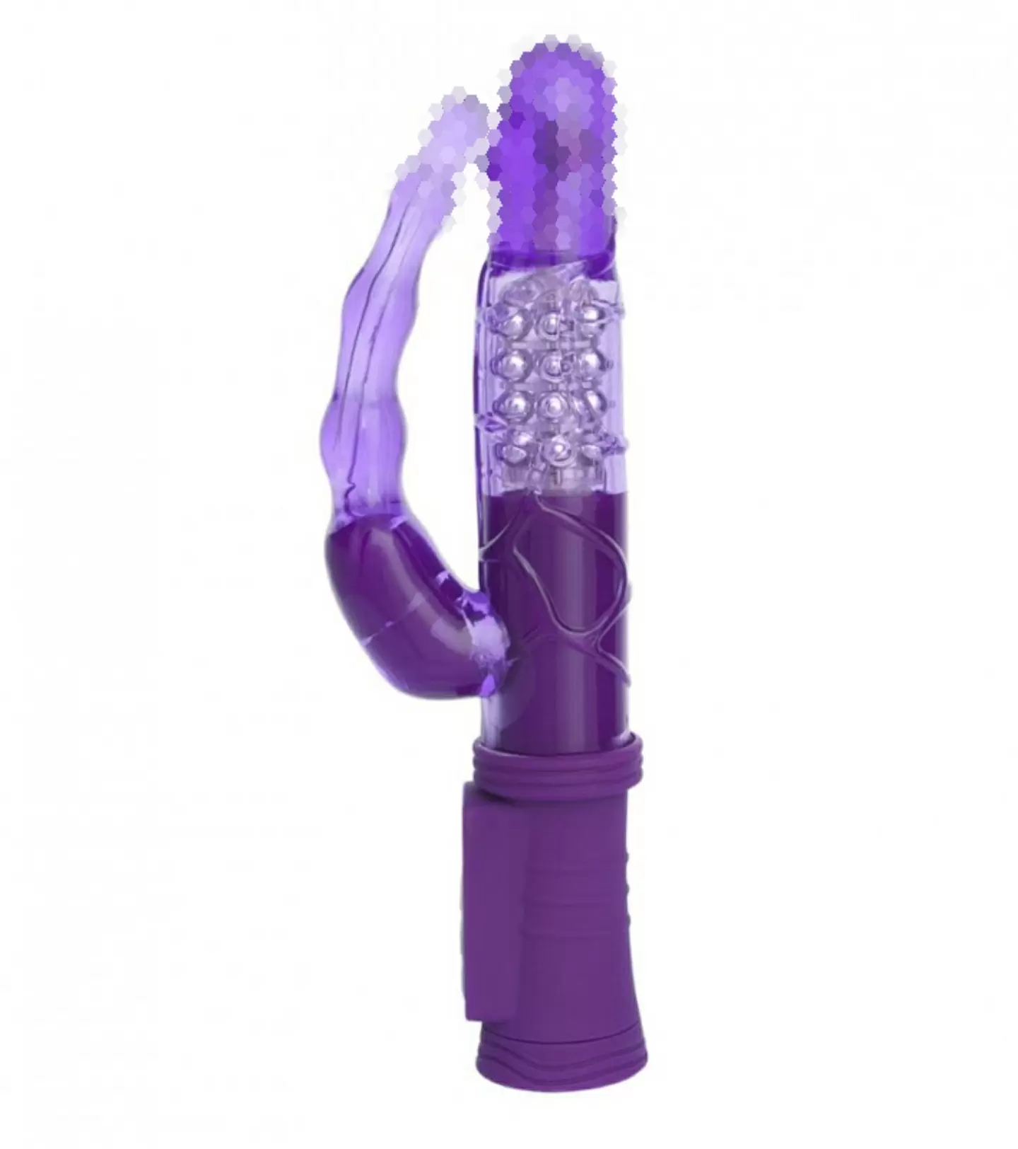 Анально-вагинальный вибратор с ротацией TOYFA A-Toys на присоске – фиолетовый