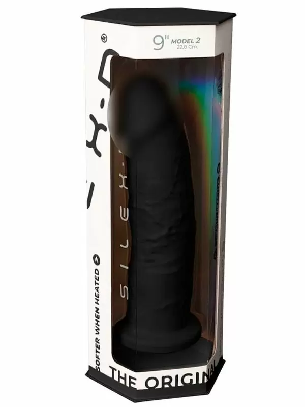 Реалистичный фаллоимитатор SILEXD Model 2, 22,8 см, силикон, черный