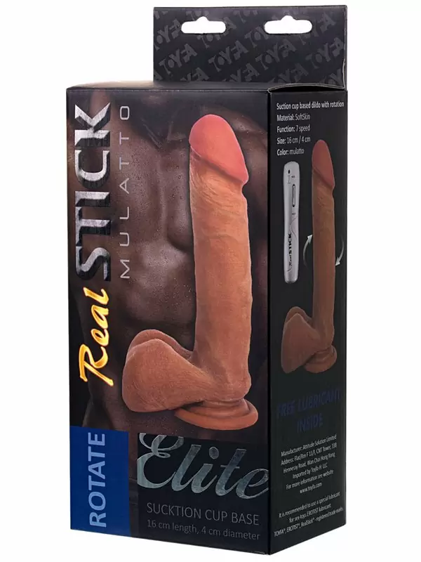 Реалистичный ротатор TOYFA RealStick Elite Mulatto на присоске 16 см – мулат