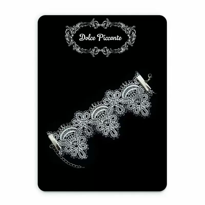 Белый кружевной браслет ручной работы Dolce Piccante Delicati pizzi - S/M