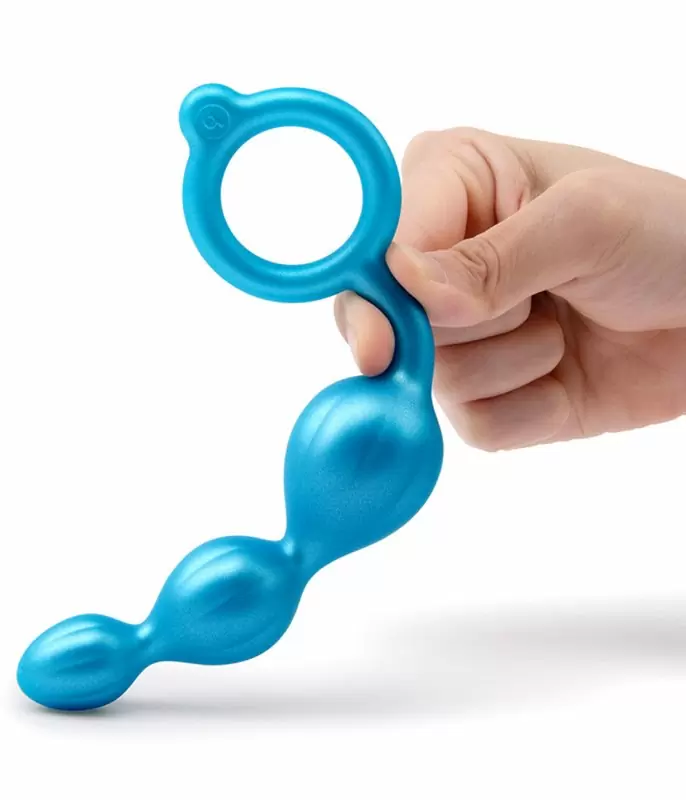 Набор анальных елочек b-Vibe BEADED BUTTIES BUNDLE, 3 размера, силикон