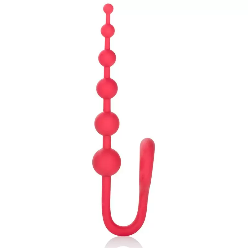 Анальная цепочка Colt Buddy Balls с эрекционным кольцом – красная