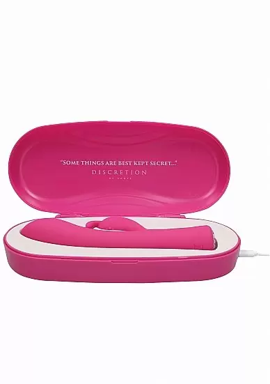 Вибратор-кролик Lux (розовый): 20 см, 10 режимов вибрации, 8500 оборотов/мин, АБС/силикон