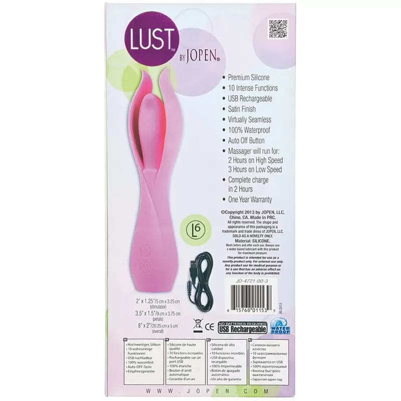 Вибромассажер с лепестками Lust by Jopen L6 – розовый