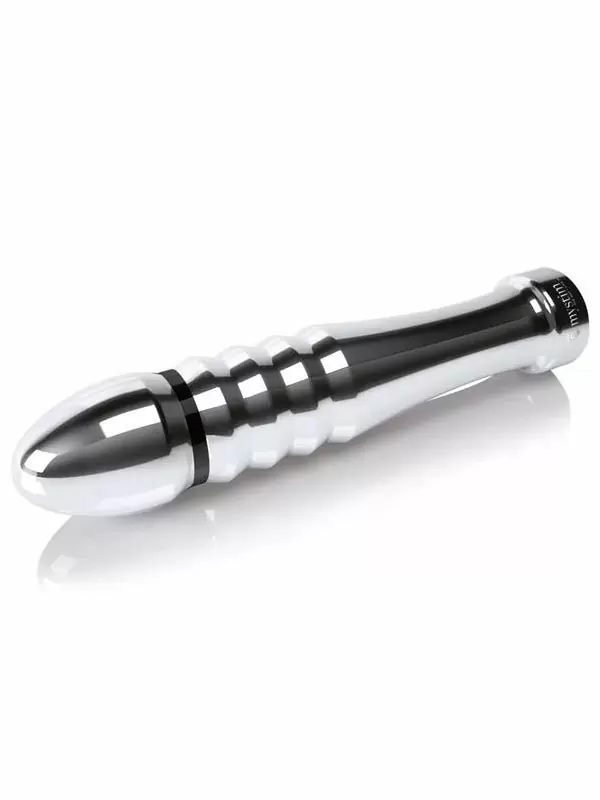 Анальный стимулятор Mystim Funky Fella Rilldildo для подключения к источнику электроимпульсов, 13 см, серебристый