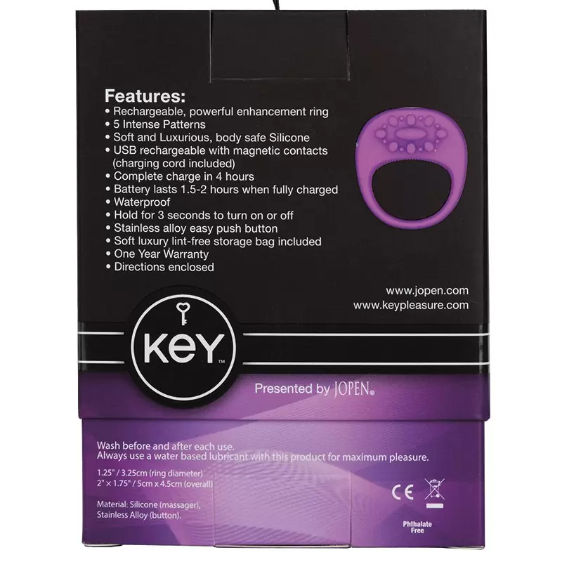 Перезаряжаемое вибро-кольцо Ela – фиолетовое