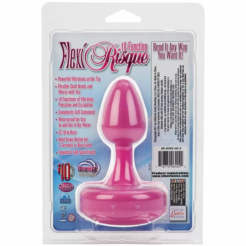 Анальная пробка Flexi Risque с вибрацией – розовый