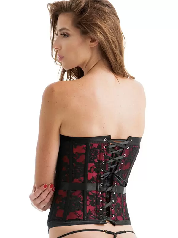 Корсет Satin and Lace Corset – красный, M