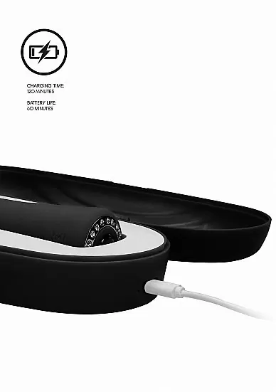 Гибкий вибратор Glimmer, 20,5 см, 10 режимов, силикон, черный