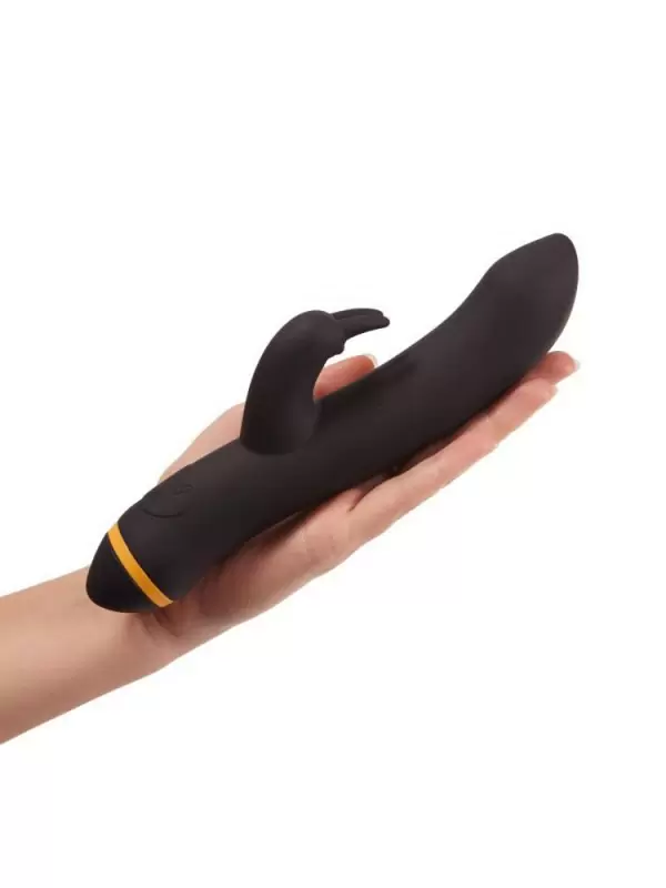 Вибратор с клиторальным стимулятором Pornhub Turbo Rabbit - черный